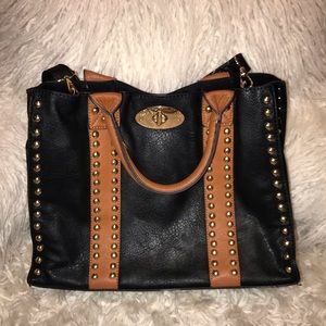 Brown and Black Tote Bag